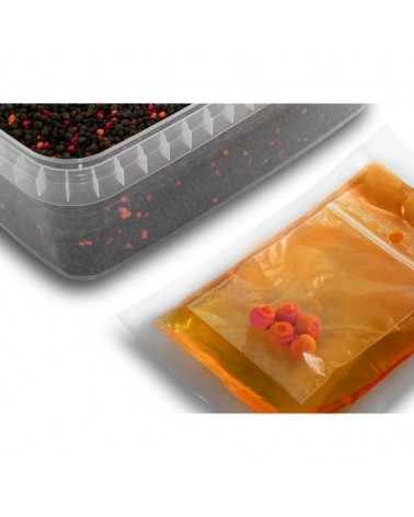 Pellet Box Delphin Reaxe READY&GO Mango- Brzoskwinia 400g+ Booster 120ml+ 10mm Wafters 5szt.