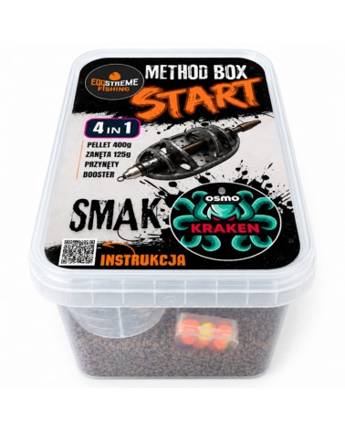 Eggstream Osmo Zestaw Method Feeder Box Start Kraken 4w1 Pellet Zanęta Booster Wafters