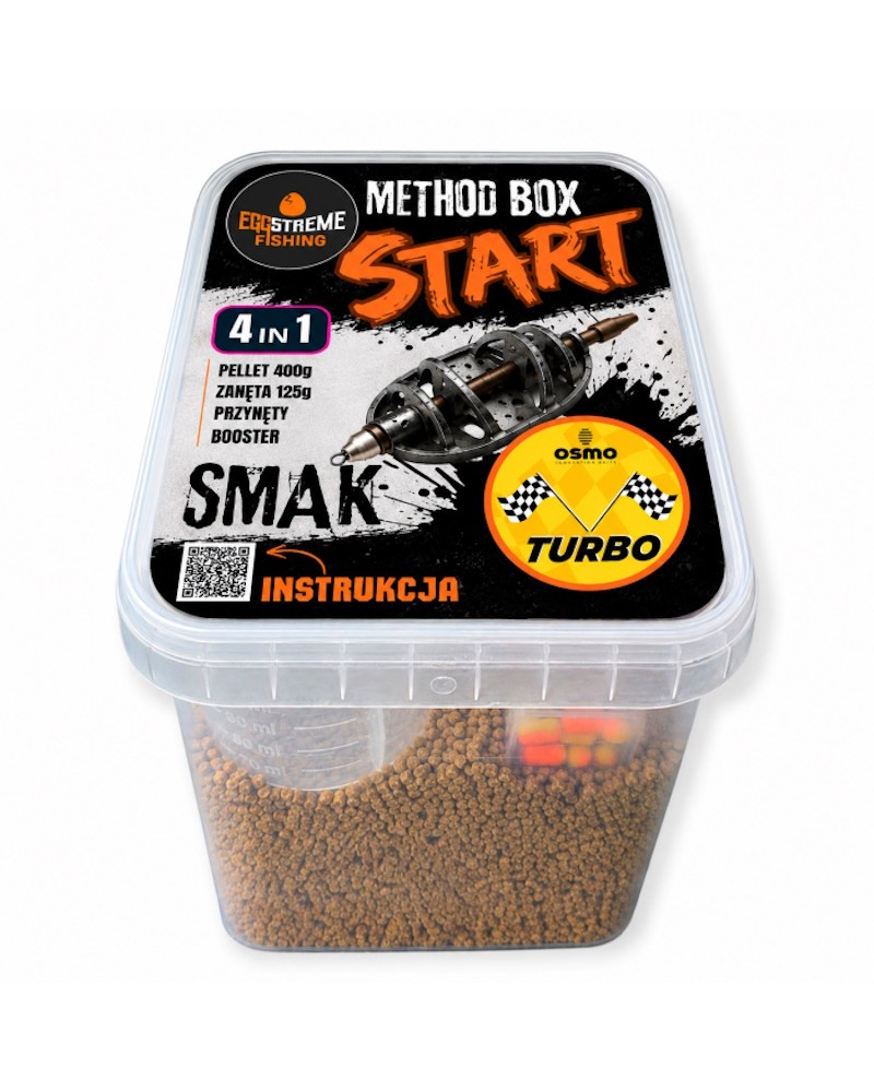 Eggstream Osmo Zestaw Method Feeder Box Start Turbo 4w1 Pellet Zanęta Booster Wafters