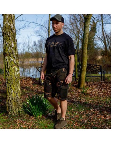 Spodenki Wędkarskie Dresowe Fox LW Camo Jogger Shorts