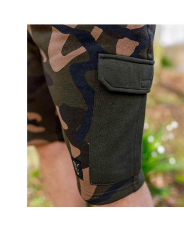 Spodenki Wędkarskie Dresowe Fox LW Camo Jogger Shorts