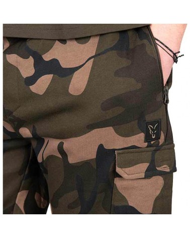 Spodenki Wędkarskie Dresowe Fox LW Camo Jogger Shorts