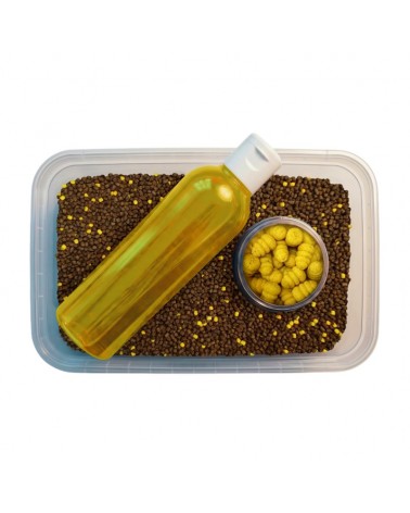 Multipack Box Feeder Bait Kukurydza 3w1 Liquid 150ml Waftersy 25ml Pellet 450g