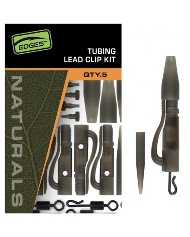 Zestaw Karpiowy Bezpieczny Klips Fox Edges Naturals Tubing Lead Clip Kit 5szt.