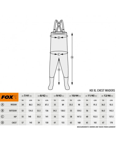 Wodery Spodniobuty Fox Khaki HD XL Waders