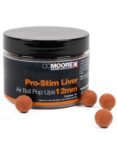 Kulki Haczykowe CC Moore Pro-Stim Liver Air Ball Pop Ups 12mm 70szt.
