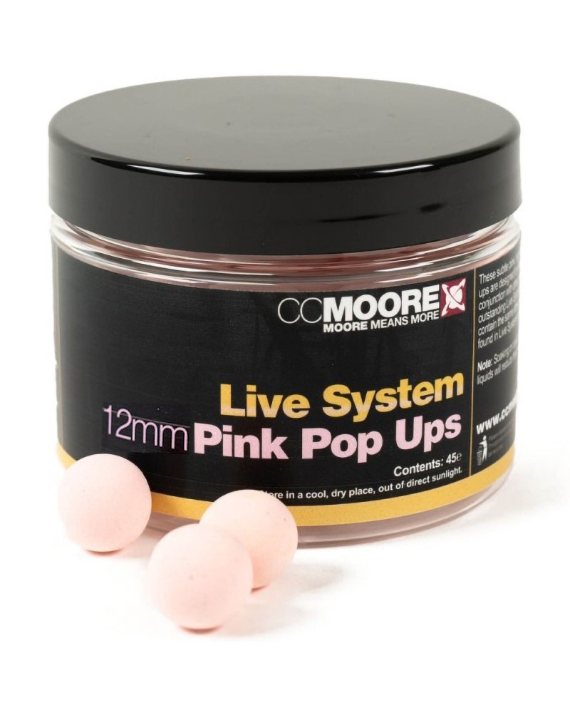 Kulki Haczykowe CC Moore Live System Pink Pop Ups 12mm 55szt.