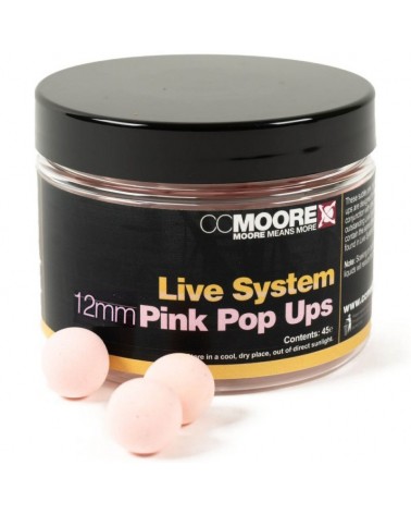 Kulki Haczykowe CC Moore Live System Pink Pop Ups 12mm 55szt.
