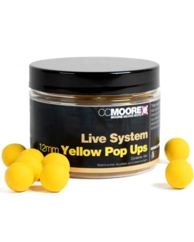 Kulki Haczykowe CC Moore Live System Yellow Pop Ups 12mm 55szt.