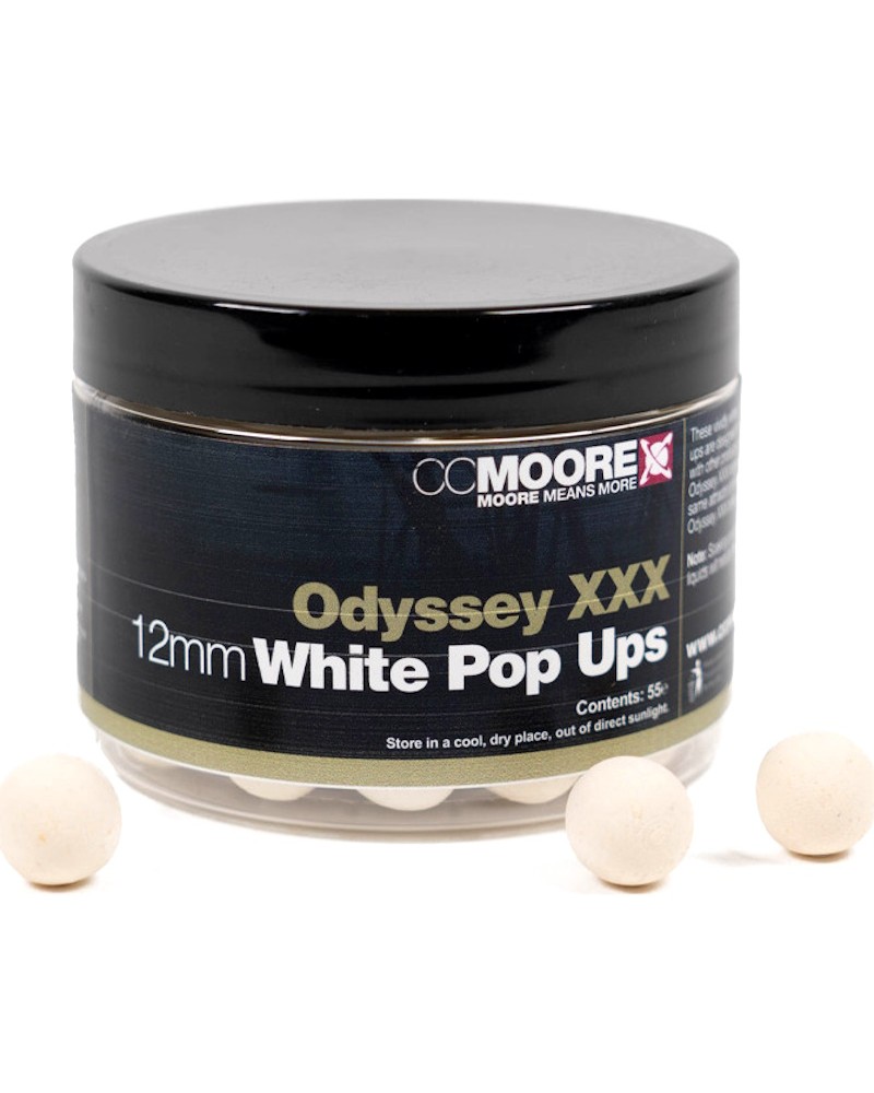 Kulki Haczykowe CC Moore Odyssey XXX White Pop Ups 12mm 55szt.