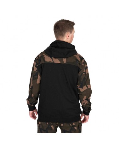 Bluza Wędkarska Rozpinana Z Kapturem Fox LW BLack/Camo Split Zip Hoody