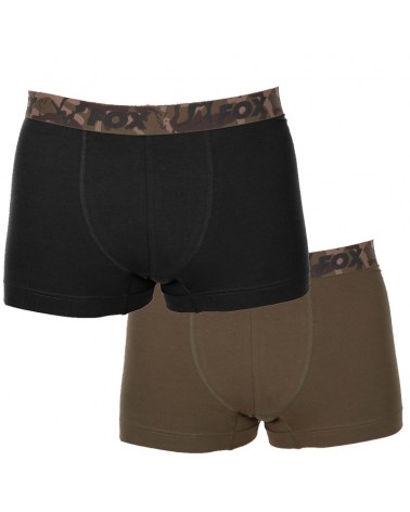 Bokserki Męskie Wędkarskie Fox Boxer Shorts Khaki/Black