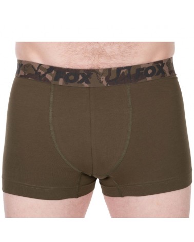 Bokserki Męskie Wędkarskie Fox Boxer Shorts Khaki/Black