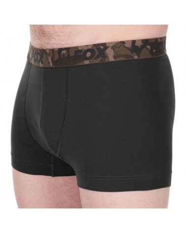 Bokserki Męskie Wędkarskie Fox Boxer Shorts Khaki/Black