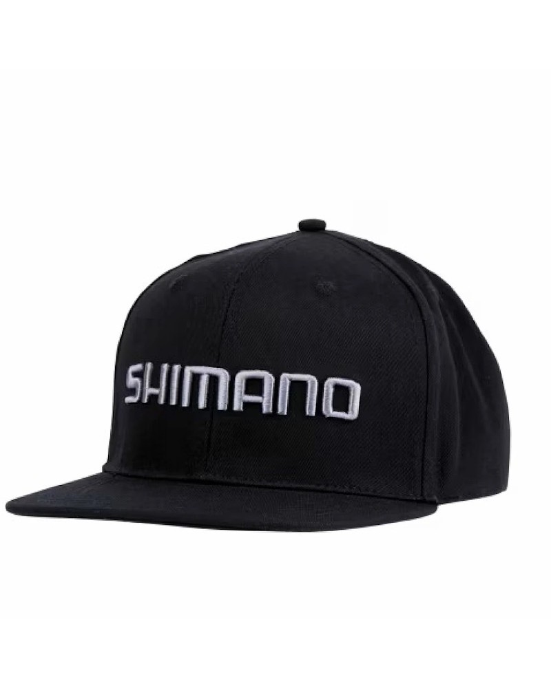 Czapka Wędkarska Z Daszkiem Shimano Black Flat Cap