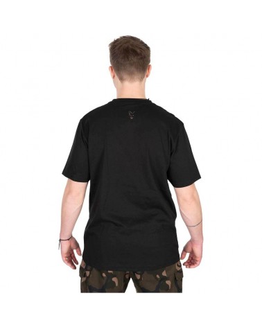 Koszulka Wędkarska Fox Black/Camo Logo T-Shirt