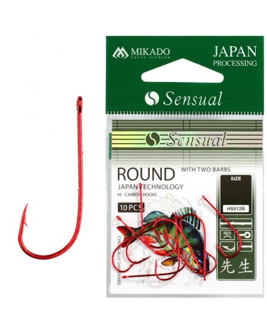 Haczyki Mikado Sensual Round Z Zadziorami Nr 10 Red 10szt.