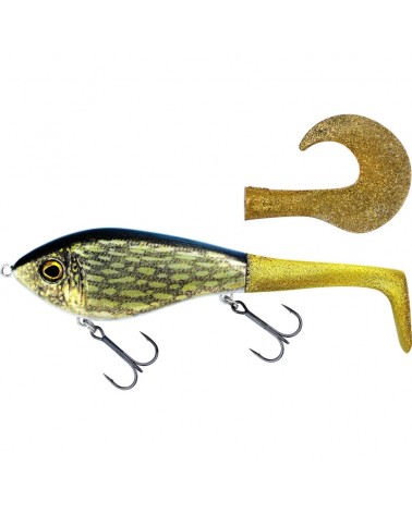 Wobler Guma Westin Jerk Swim Tail 12cm 62g Suspending Real Pike 1 Body 2 Tails