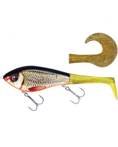 Wobler Guma Westin Jerk Swim Tail 12cm 62g Suspending Real Rudd 1 Body 2 Tails