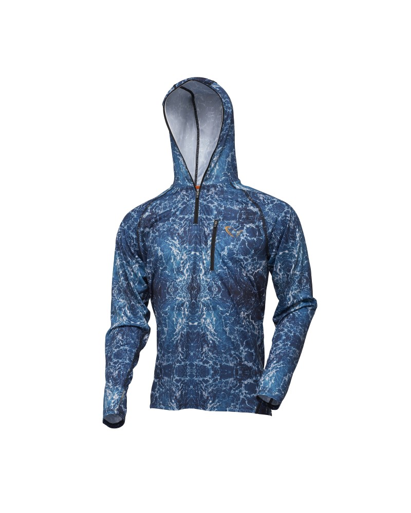Bluza Savage Gear Savage Salt Uv Hoodie XXL Sea Blue