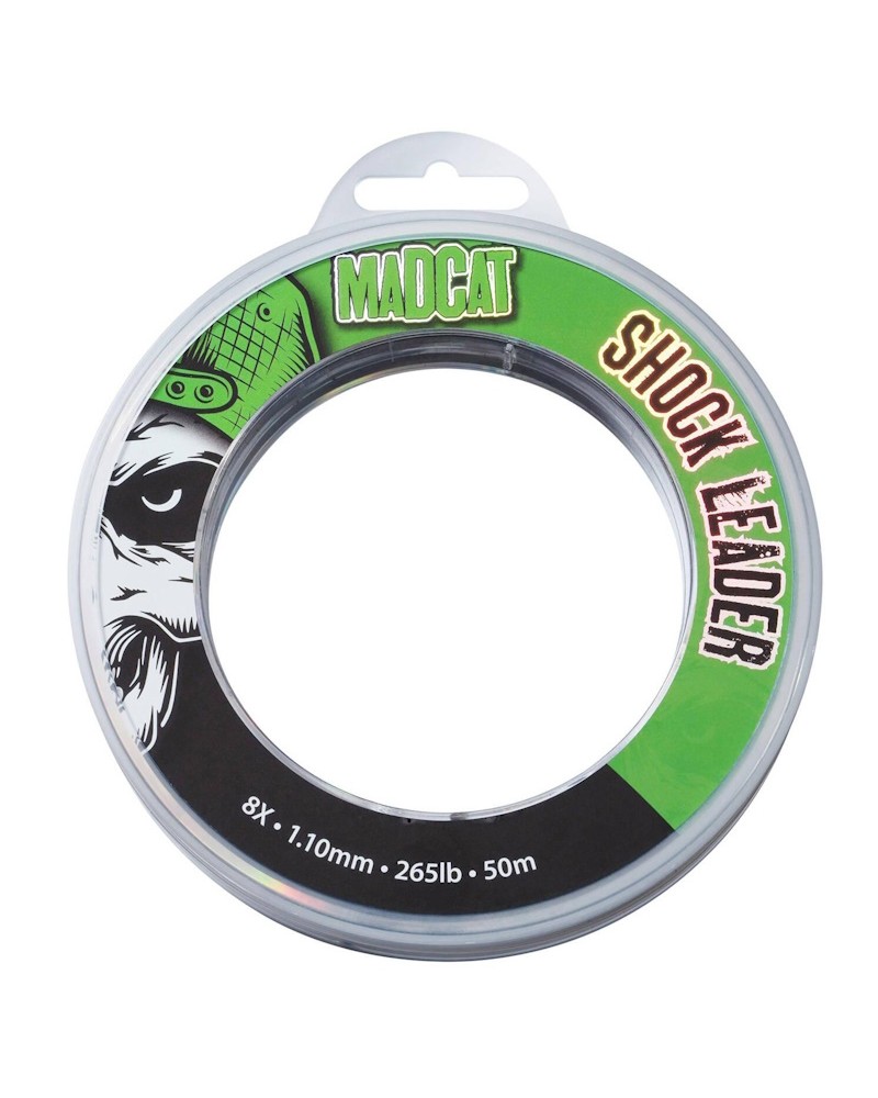 Sumowa Plecionka Przyponowa Strzałowa Madcat Shock Leader 8x 1.10mm 120kg 265lbs 50m