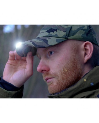 Czapka Wędkarska Z Daszkiem Latarką LED Delphin Outline Camo Uni