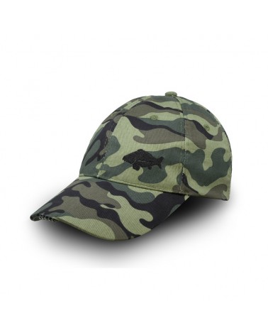 Czapka Wędkarska Z Daszkiem Latarką LED Delphin Outline Camo Uni