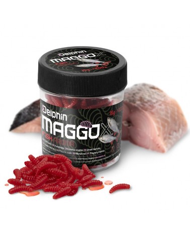 Sztuczna Przynęta Pływająca Czerwone Robaki Delphin Maggox Pop Up Ryba ok. 200szt.