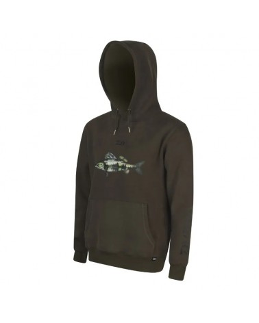 Bluza Wędkarska Z Kapturem Daiwa Hoodie Zander Dark Olive XL