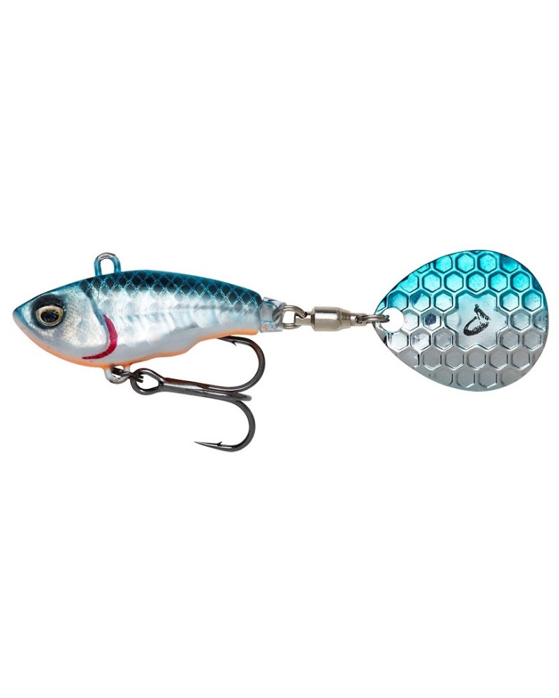 Savage Gear Wirujący Ogonek Fat Tail Spin 6.5cm 16g Blue Silver 2-4m