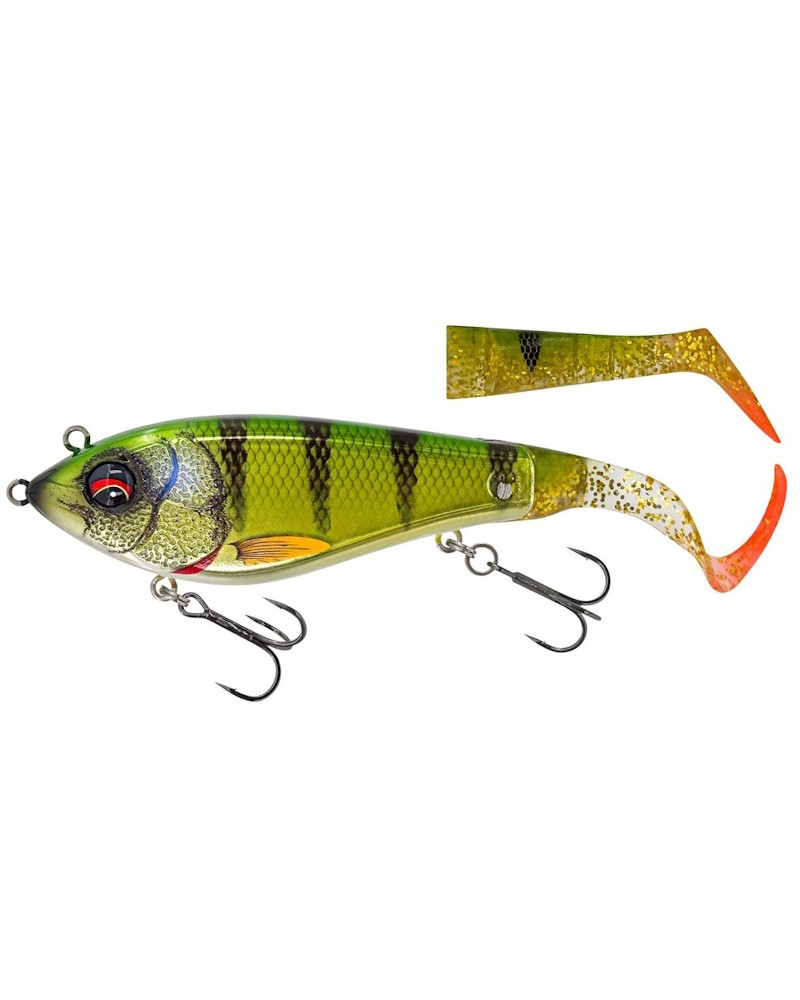 Savage Gear Wobler Guma Jerk Deviator Tail 16.5cm 48g Chrome Perch 0.5-1.5m Slow Sinking