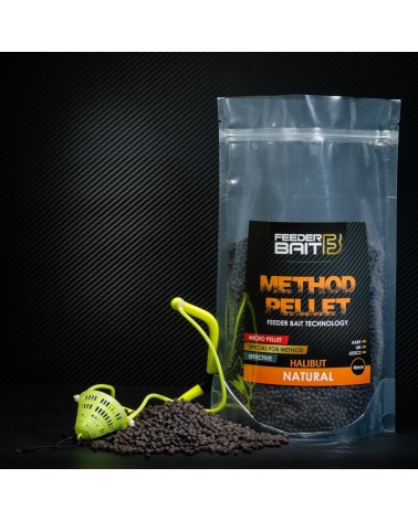 Pellet Feeder Bait Natural Halibut Black 4mm 800g