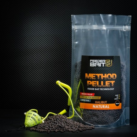 Pellet Feeder Bait Natural Halibut Black 4mm 800g