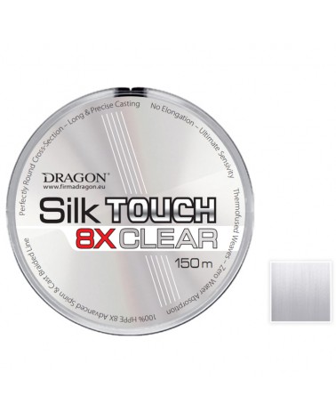 Plecionka Dragon Silktouch 8x Clear 150m 0.10mm 8.30kg przeźroczysta