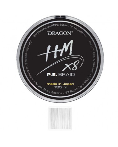 Plecionka Dragon HMX8 P.E. Braid Toray 0.12mm 11.9kg 135m
