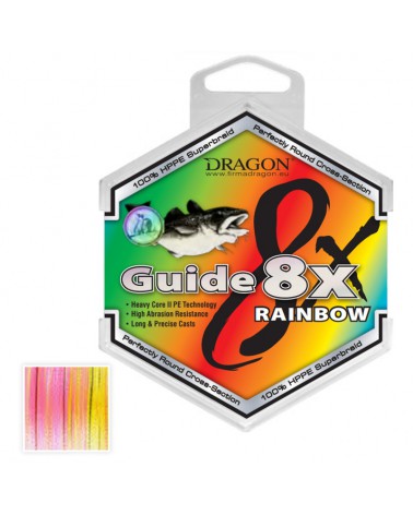 Plecionka Dragon Guide 8X Rainbow 0.20mm 250m