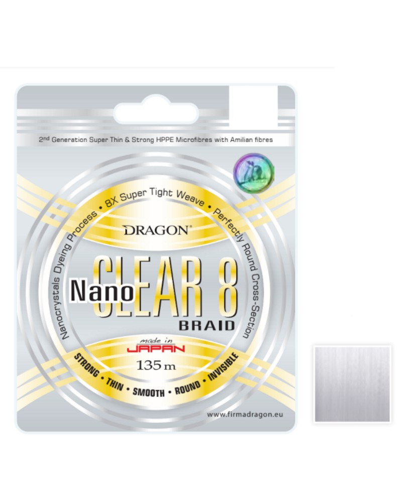 Plecionka Dragon Nano Clear 8 Toray 0.10MM 135M
