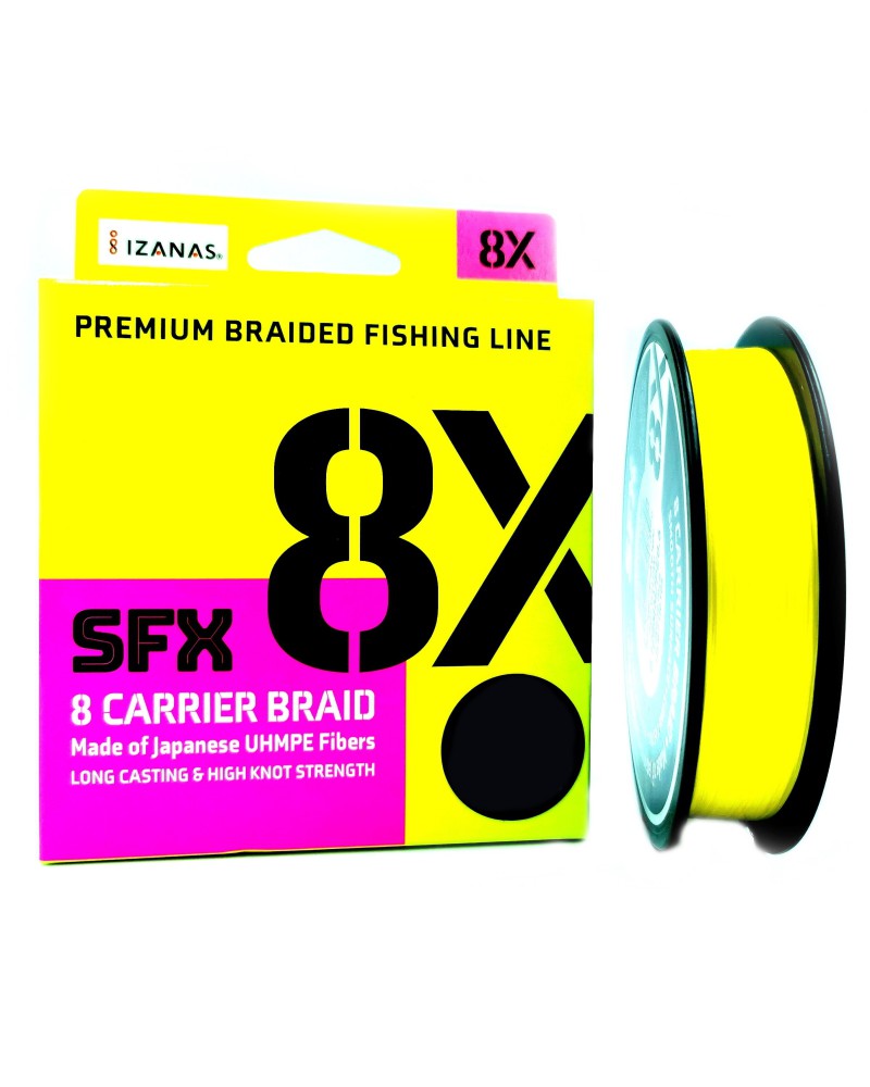 Plecionka Sufix SFX 8 Carrier Braid Hot Yellow 135m 0.104mm 5kg 11lbs