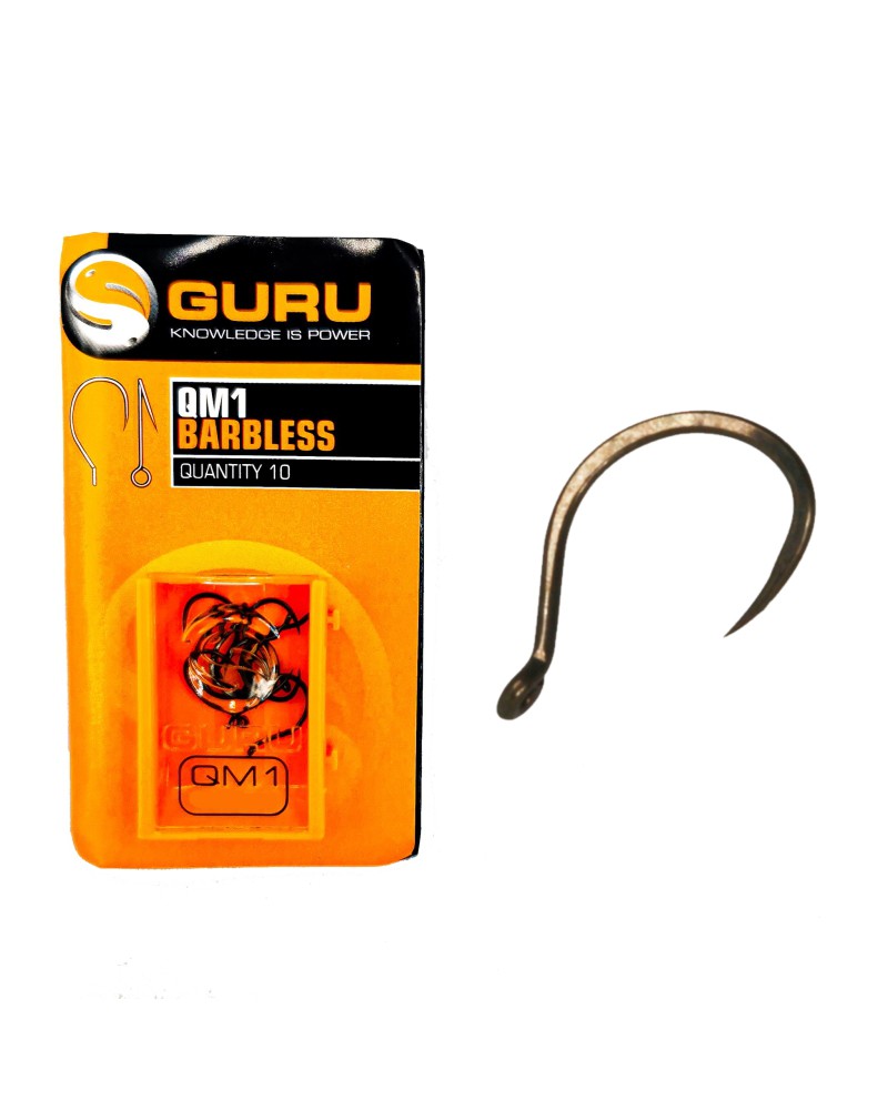 Haczyki Guru QM1 Barbless/Eyed roz. 16