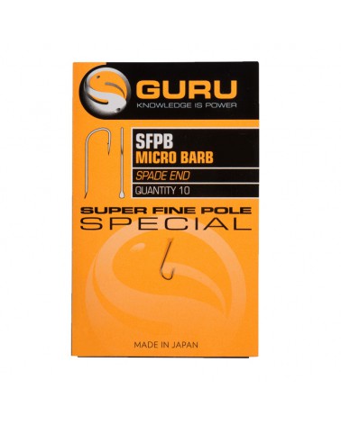 Haczyki Guru Super Fine Pole Barbed/Spade End roz.16