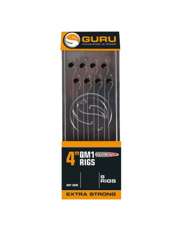 Haczyki Guru z przyponem Speedstop QM1 Ready Rig 4" 12/0.22mm