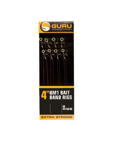 Haczyki z przyponem Guru QM1 with Bait bands 10cm roz. 12