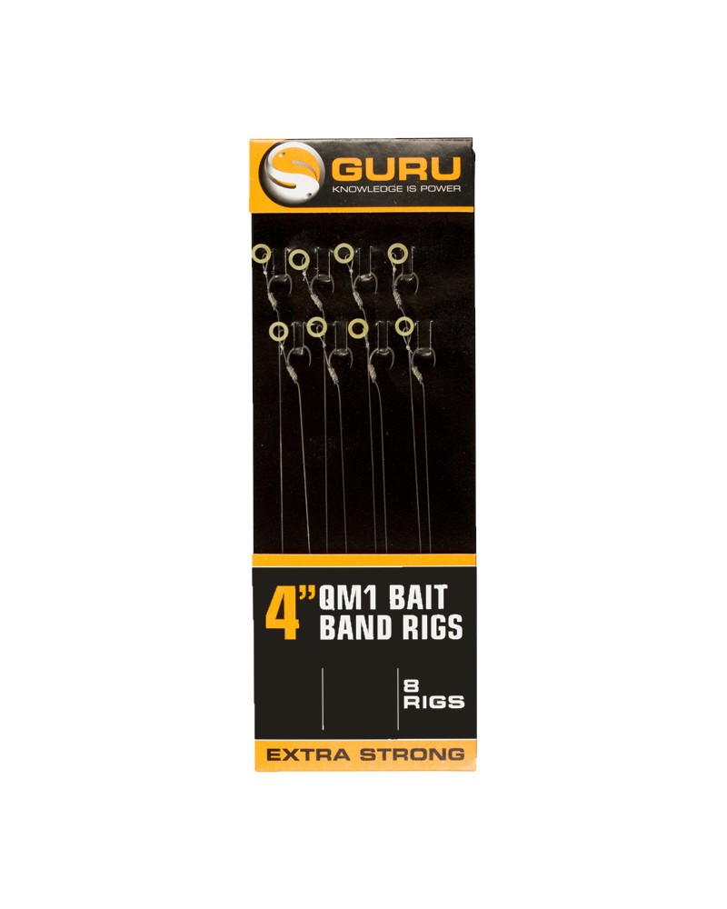 Haczyki z przyponem Guru QM1 with Bait bands 10cm roz. 12