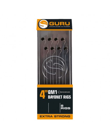 Haczyki z przyponem Guru QM1 with Bayonet Rigs 10cm roz. 12