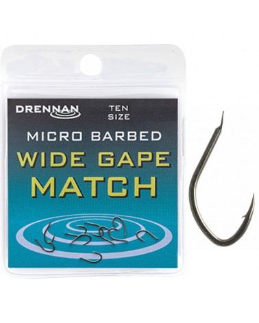 Haczyki Drennan Wide Gape Match rozmiar 18 10szt.