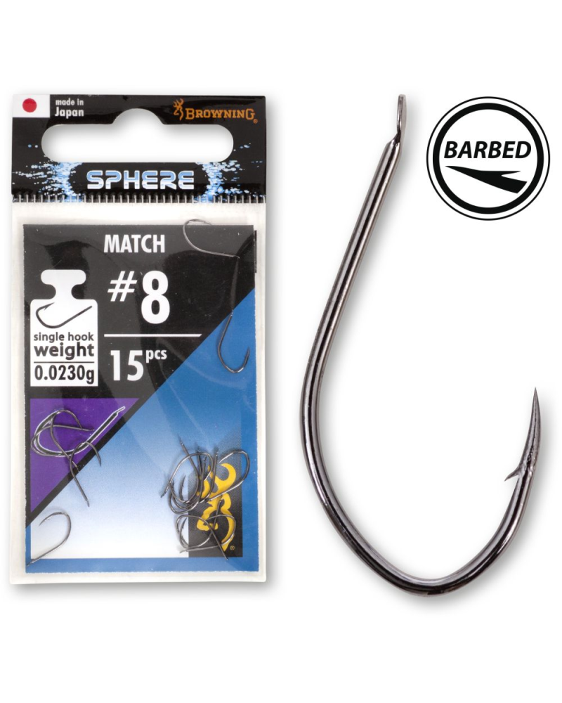 Haczyki Browning Sphere Match roz. 16 black nickel 15szt.