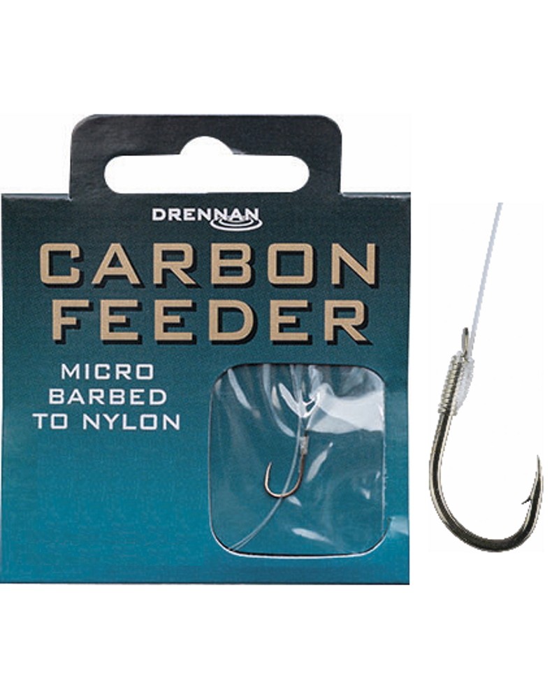 Haczyki z przyponem Drennan Carbon Feeder roz. 16 0.15mm 8szt.