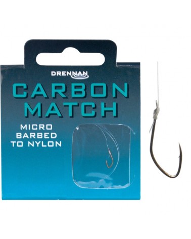 Haczyki z przyponem Drennan Carbon Match roz. 20 0.10mm 8szt.
