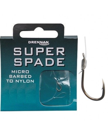 Haczyki z przyponem Drennan Super Spade roz. 10 0.22mm 8szt.
