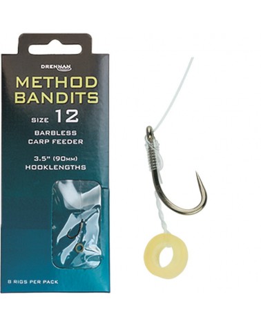 Haczyki z przyponem Drennan Method Bandits Carp Feeder roz. 8 0.22mm 8szt.